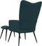 vidaXL Relaxstoel met voetenbank fluweel blauw