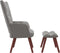 vidaXL Relaxstoel met voetenbank fluweel lichtgrijs