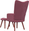 vidaXL Relaxstoel met voetenbank fluweel roze