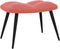 vidaXL Relaxstoel met voetenbank fluweel roze
