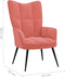 vidaXL Relaxstoel met voetenbank fluweel roze