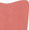 vidaXL Relaxstoel met voetenbank fluweel roze