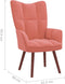 vidaXL Relaxstoel met voetenbank fluweel roze