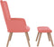 vidaXL Relaxstoel met voetenbank fluweel roze