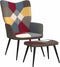 vidaXL Relaxstoel met voetenbank patchwork stof