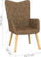 vidaXL Relaxstoel met voetenbank stof taupe