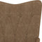 vidaXL Relaxstoel met voetenbank stof taupe