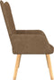 vidaXL Relaxstoel met voetenbank stof taupe