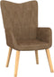 vidaXL Relaxstoel met voetenbank stof taupe