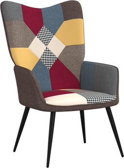 vidaXL Relaxstoel patchwork stof
