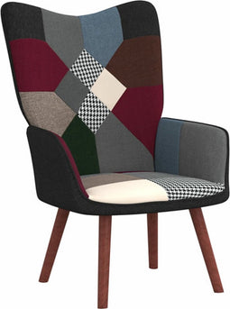 vidaXL Relaxstoel patchwork stof