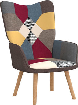 vidaXL Relaxstoel patchwork stof