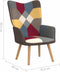 vidaXL Relaxstoel patchwork stof