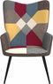 vidaXL Relaxstoel patchwork stof