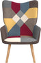vidaXL Relaxstoel patchwork stof