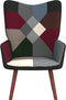 vidaXL Relaxstoel patchwork stof