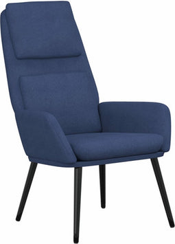 vidaXL Relaxstoel stof blauw