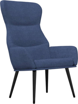 vidaXL Relaxstoel stof blauw