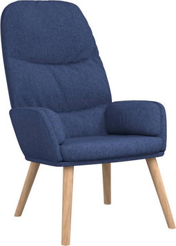 vidaXL Relaxstoel stof blauw