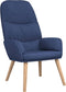 vidaXL Relaxstoel stof blauw