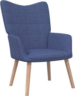 vidaXL Relaxstoel stof blauw