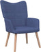 vidaXL Relaxstoel stof blauw