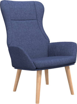 vidaXL Relaxstoel stof blauw