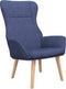 vidaXL Relaxstoel stof blauw