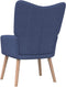 vidaXL Relaxstoel stof blauw