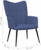 vidaXL Relaxstoel stof blauw