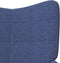 vidaXL Relaxstoel stof blauw