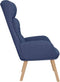 vidaXL Relaxstoel stof blauw
