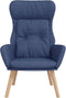 vidaXL Relaxstoel stof blauw