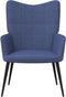 vidaXL Relaxstoel stof blauw
