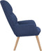 vidaXL Relaxstoel stof blauw