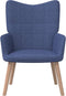 vidaXL Relaxstoel stof blauw