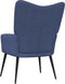 vidaXL Relaxstoel stof blauw
