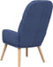 vidaXL Relaxstoel stof blauw