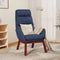 vidaXL Relaxstoel stof blauw
