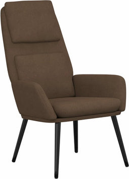 vidaXL Relaxstoel stof bruin