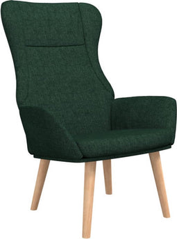 vidaXL Relaxstoel stof donkergoen