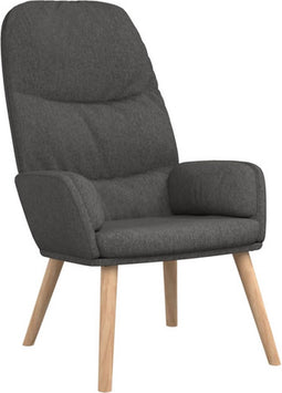vidaXL Relaxstoel stof donkergrijs