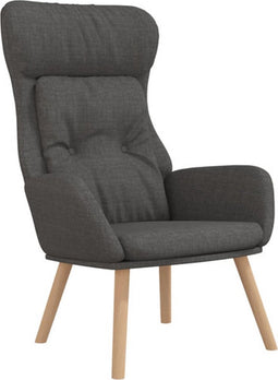 vidaXL Relaxstoel stof donkergrijs