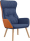 vidaXL Relaxstoel stof en PVC blauw