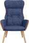 vidaXL Relaxstoel stof en PVC blauw