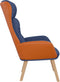 vidaXL Relaxstoel stof en PVC blauw