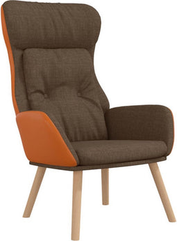 vidaXL Relaxstoel stof en PVC bruin