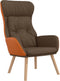 vidaXL Relaxstoel stof en PVC bruin
