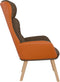 vidaXL Relaxstoel stof en PVC bruin