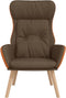 vidaXL Relaxstoel stof en PVC bruin